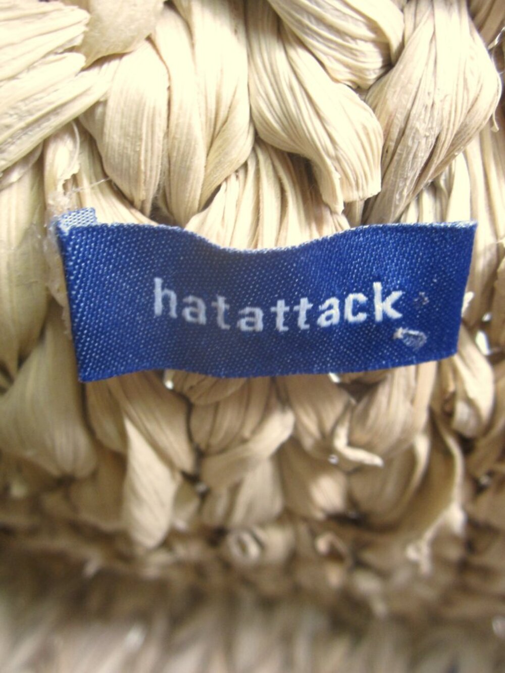 Hat Attack Marley Round Handle Tote Bag Revolve EUC Straw Optional Blue - Picture 10 of 11